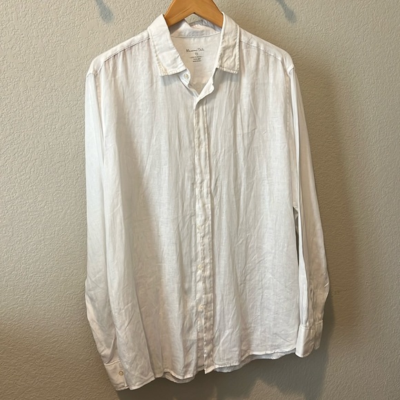 Massimo Dutti Tops - Massimo Dutti Linen Button Down Blouse Top XXL